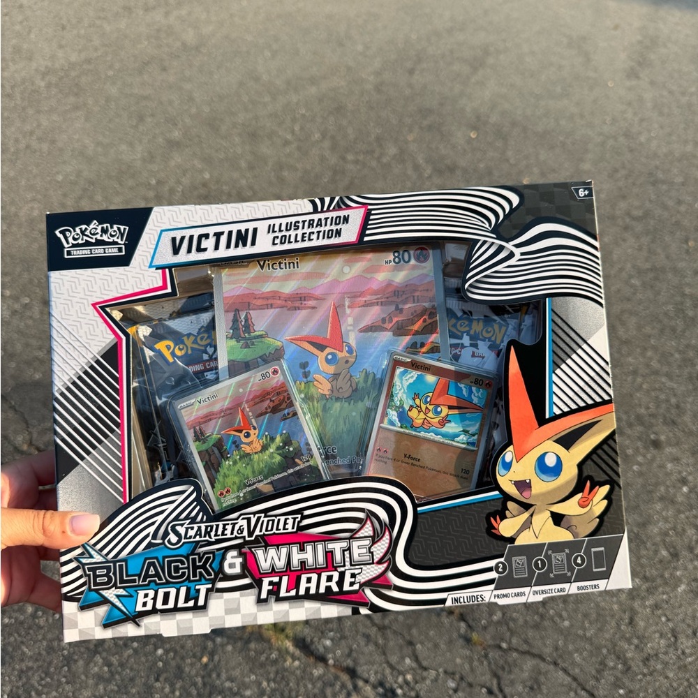 NEW Scarlet & Violet Victini Illustration Collection - Black & White Flare